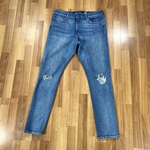 Levis Jeans Womens 32x30 Blue 721 Skinny Made and Crafted Italian Denim Big E